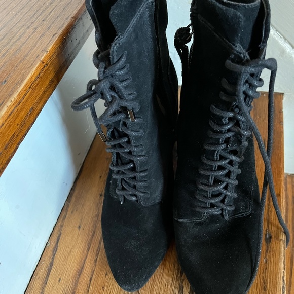 Rebecca Minkoff Black Suede Booties (with square heel) - Picture 2 of 5